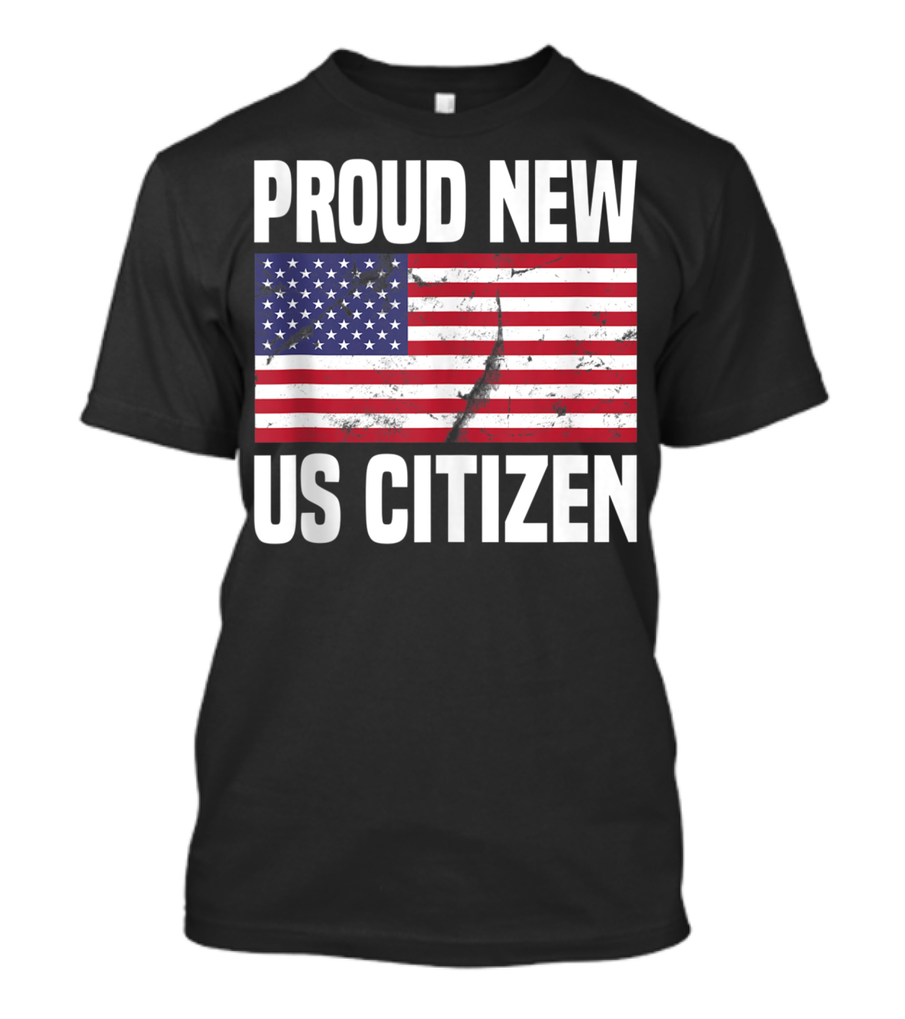 Proud New US Citizen American Flag T-Shirt