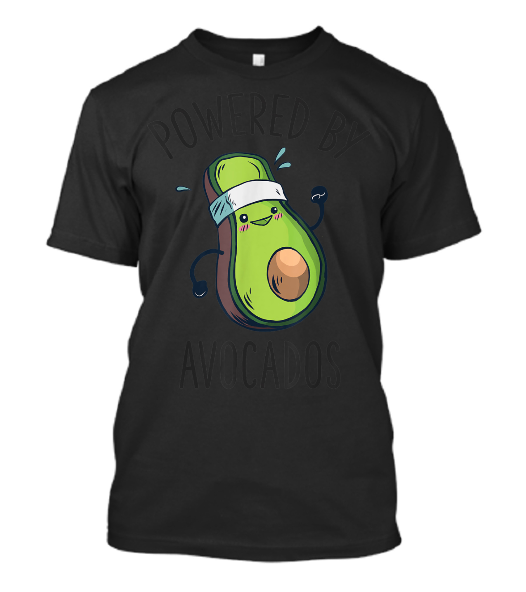 Powered By Avocados Gym Vegan Avocado T-Shirt