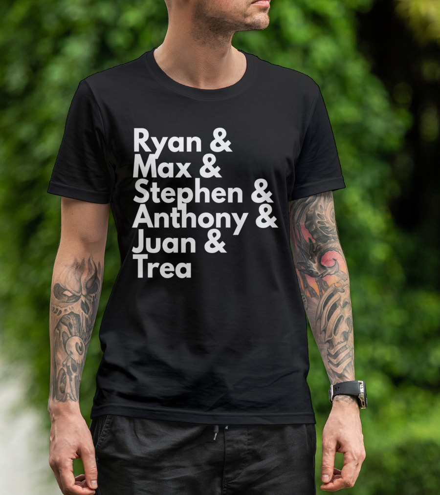 Washington Nationals Baseball Fan Series Ryan Max Stephen Anthony Juan Trea T-Shirt