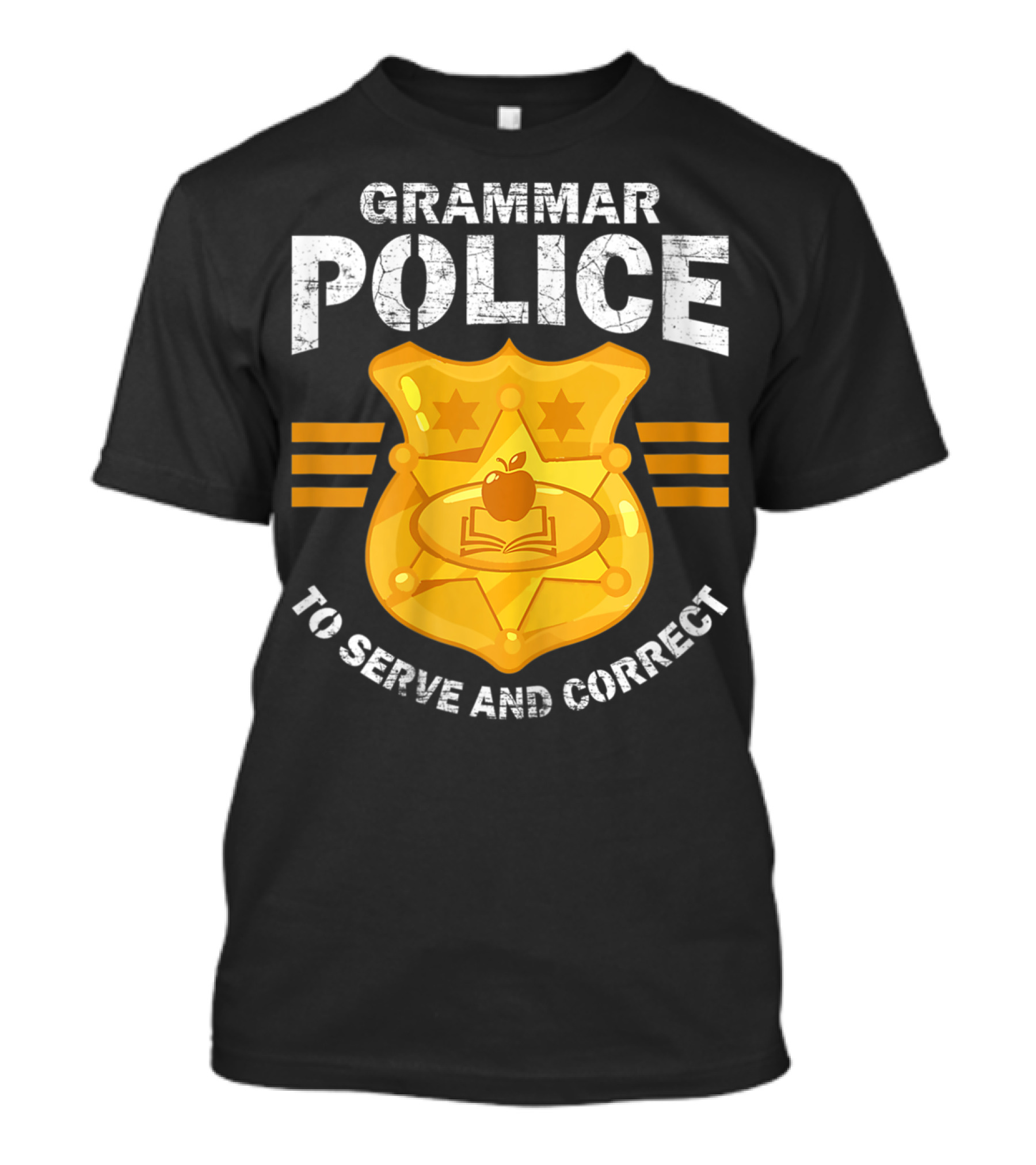 Grammar Police Badge Serve And Correct T-Shirt