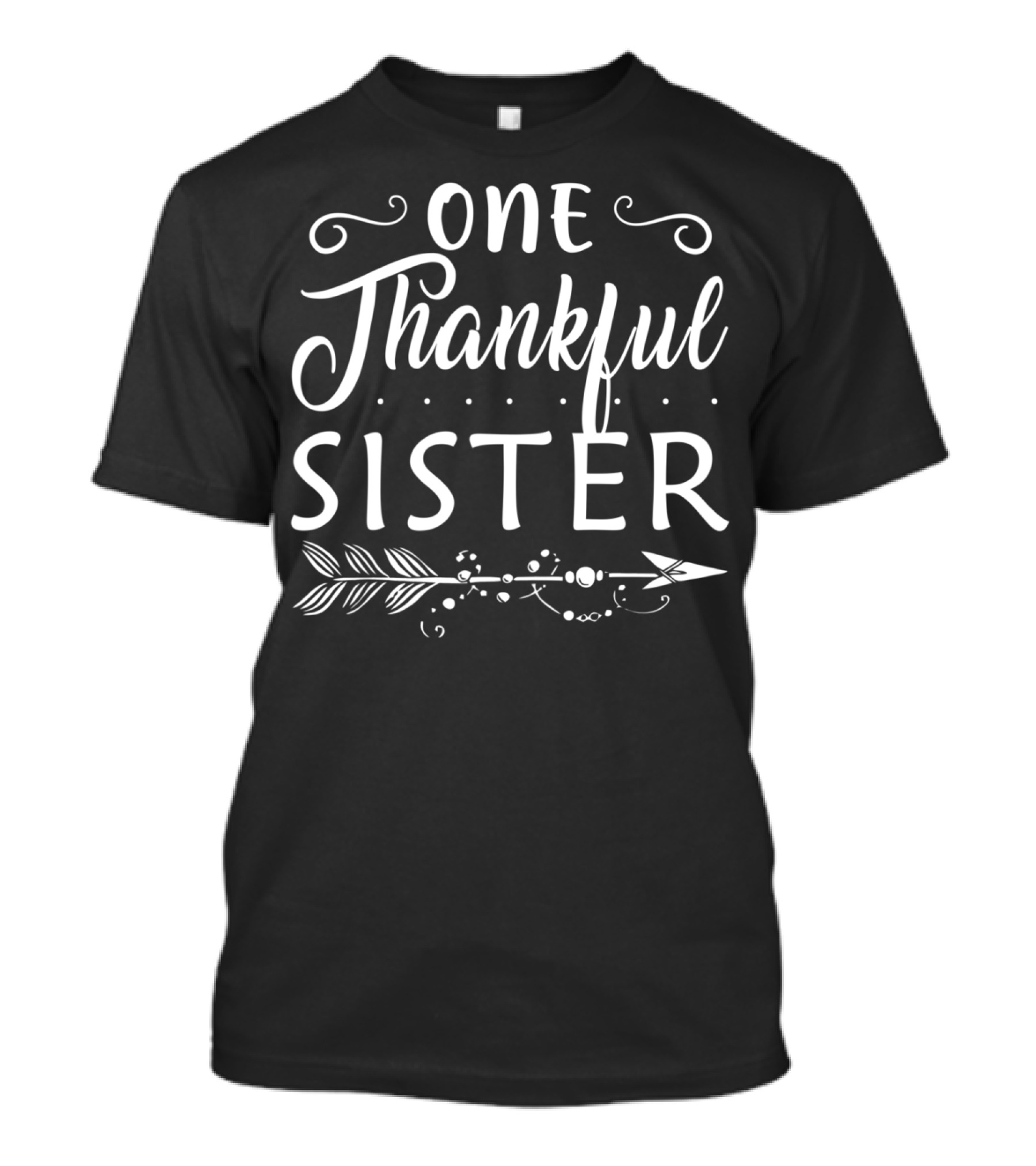 One Thankful Sister Thanksgiving Arrow T-Shirt