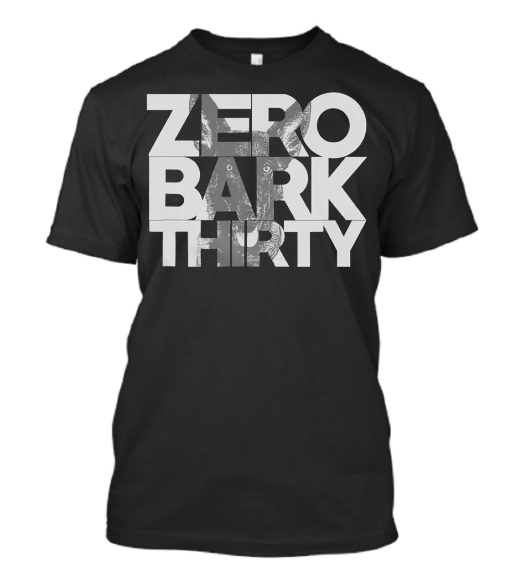 Zero Bark Thirty Belgian Malinois Military Dog Tactical Humor T-Shirt