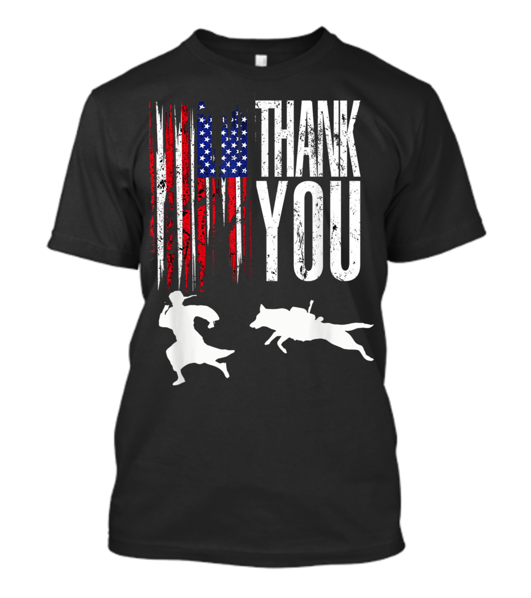 Zero Bark Thirty Thank You American Flag Hero Dog T-Shirt