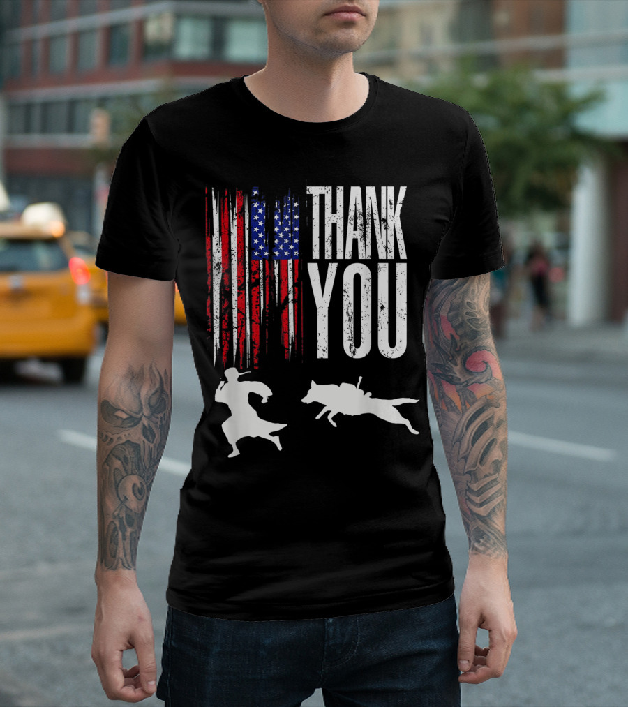 Zero Bark Thirty Thank You American Flag Hero Dog T-Shirt