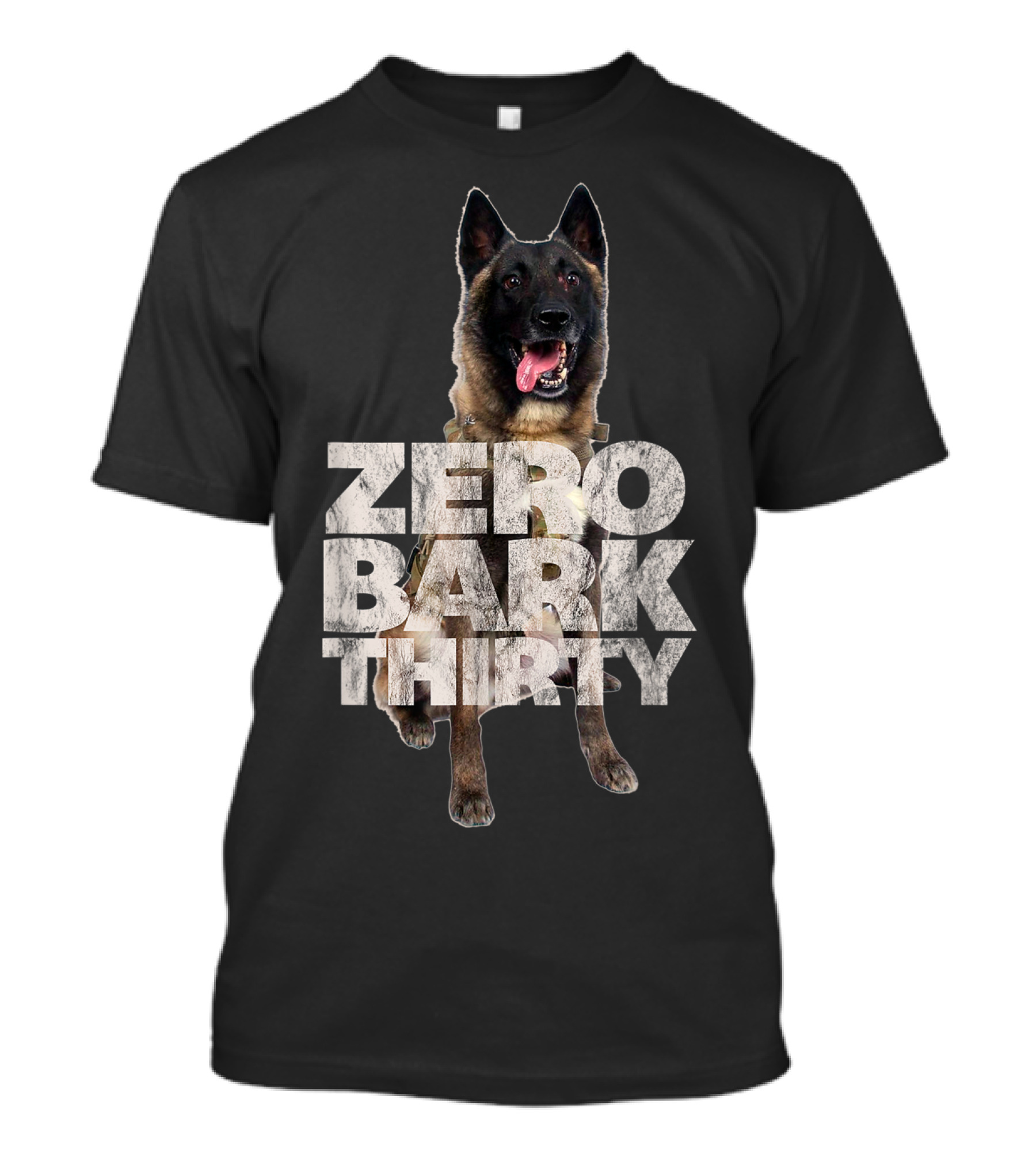 Zero Bark Thirty Tactical Dog Image T-Shirt