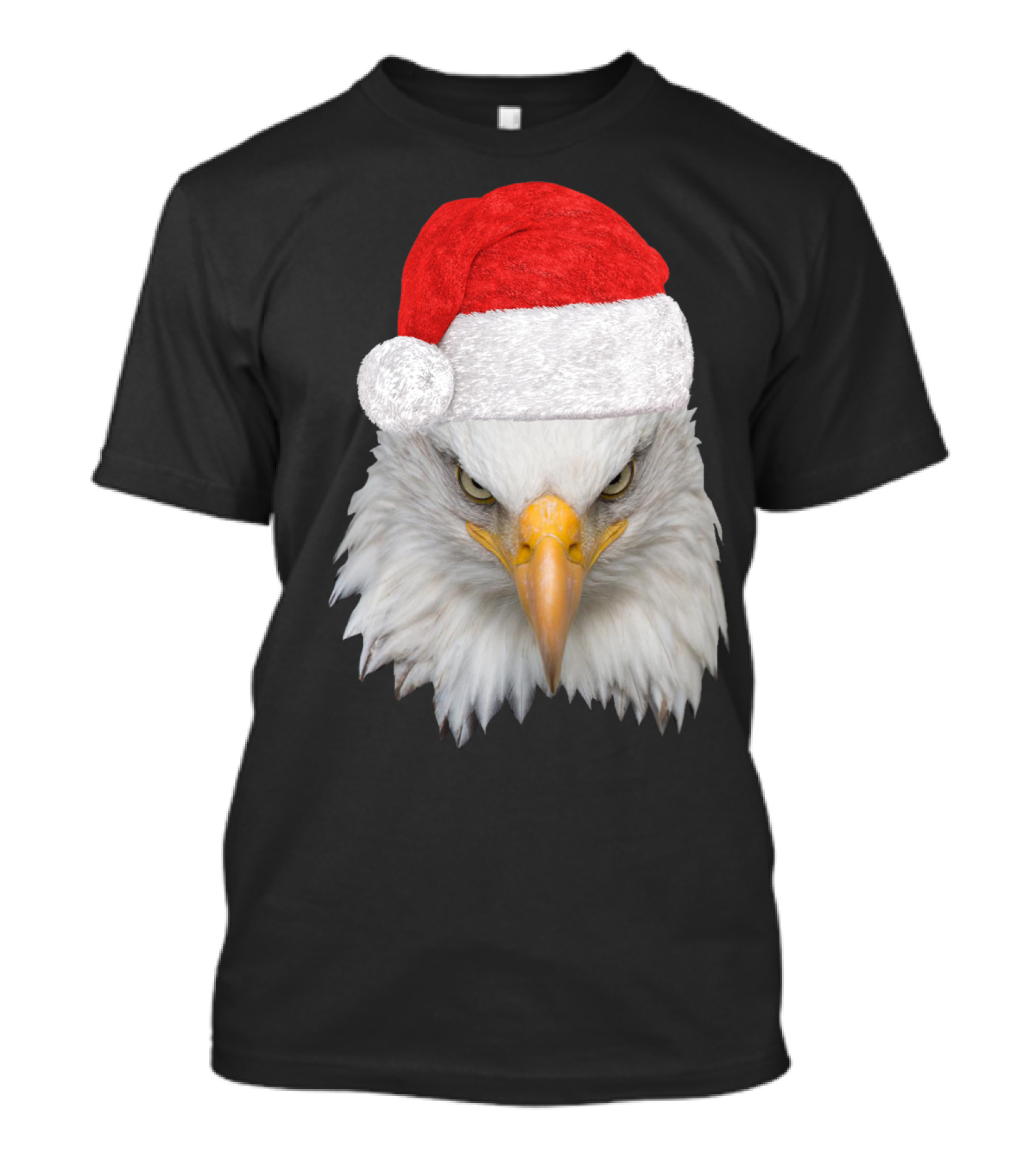 Christmas Bald Eagle With Santa Hat Patriotic Eagle T-Shirt