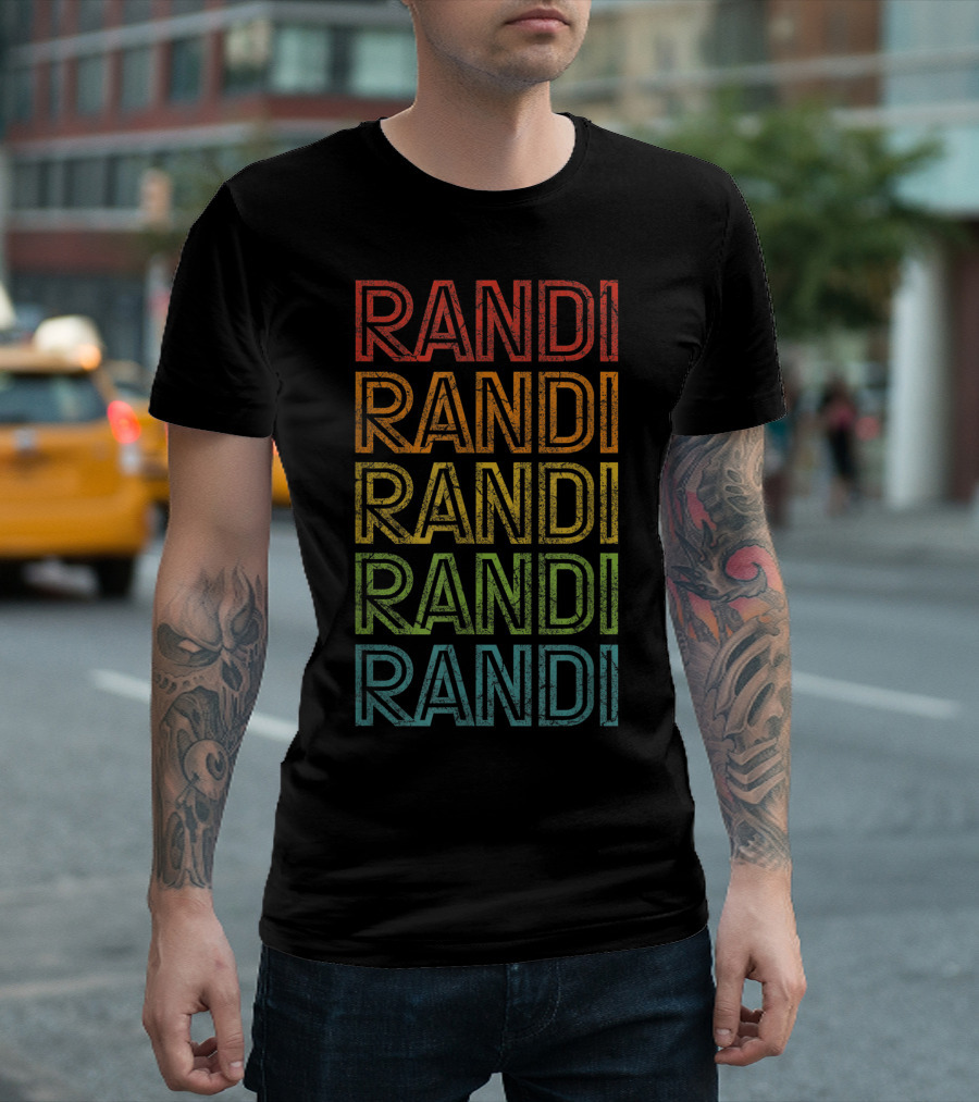 Randi Randi Randi Randi Randi Vintage Colored Grunge T-Shirt