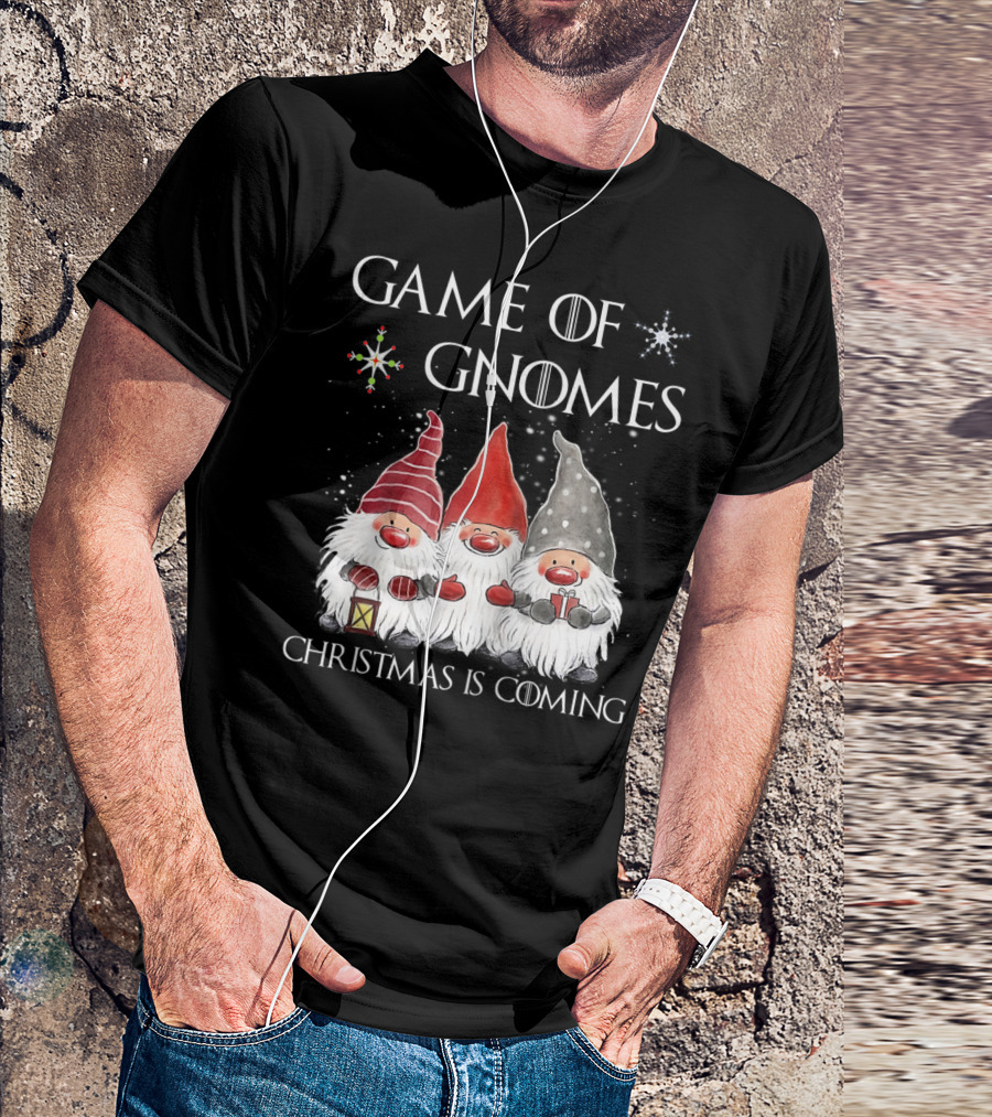 Game Of Gnomes Christmas Is Coming Holiday Trio T-Shirt