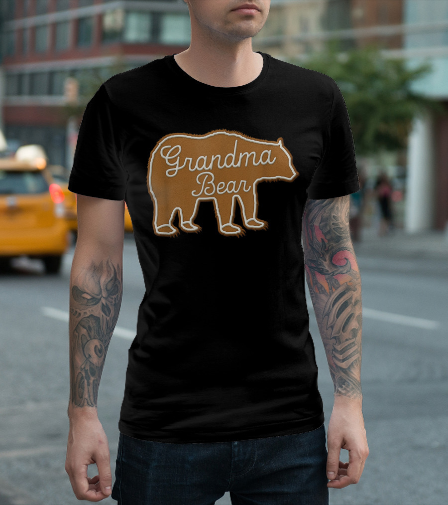 Grandma Bear Family Matching Brown T-Shirt