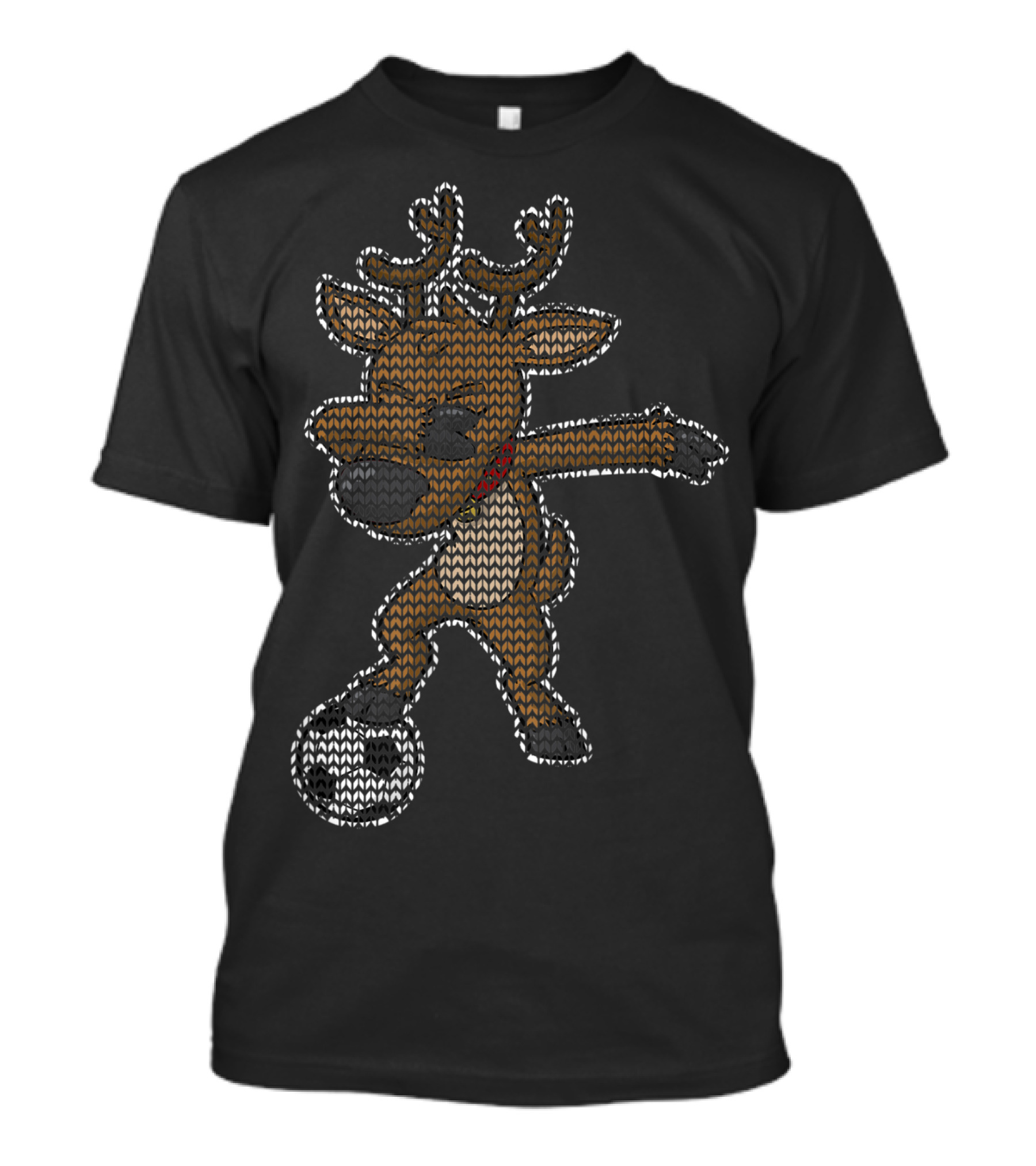 Soccer Dabbing Reindeer Knit Dance Dab T-Shirt