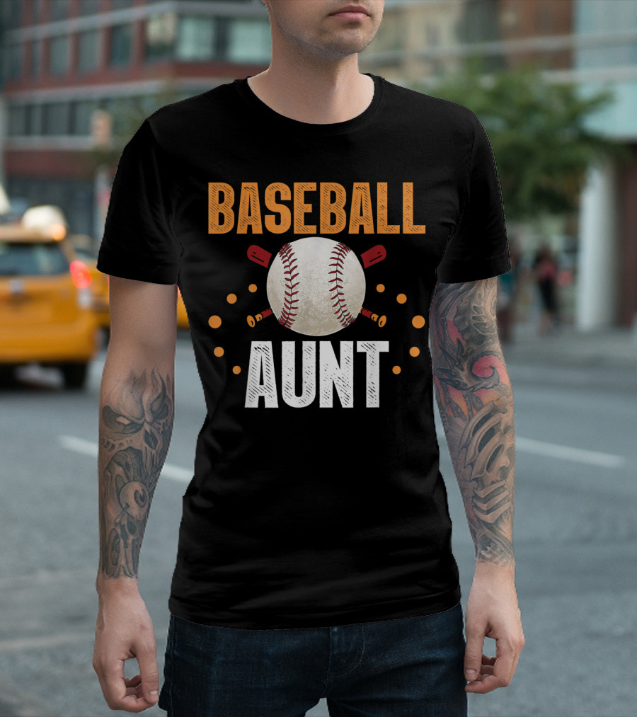 Baseball Aunt Family Matching Team Sports Baseball T-Shirt