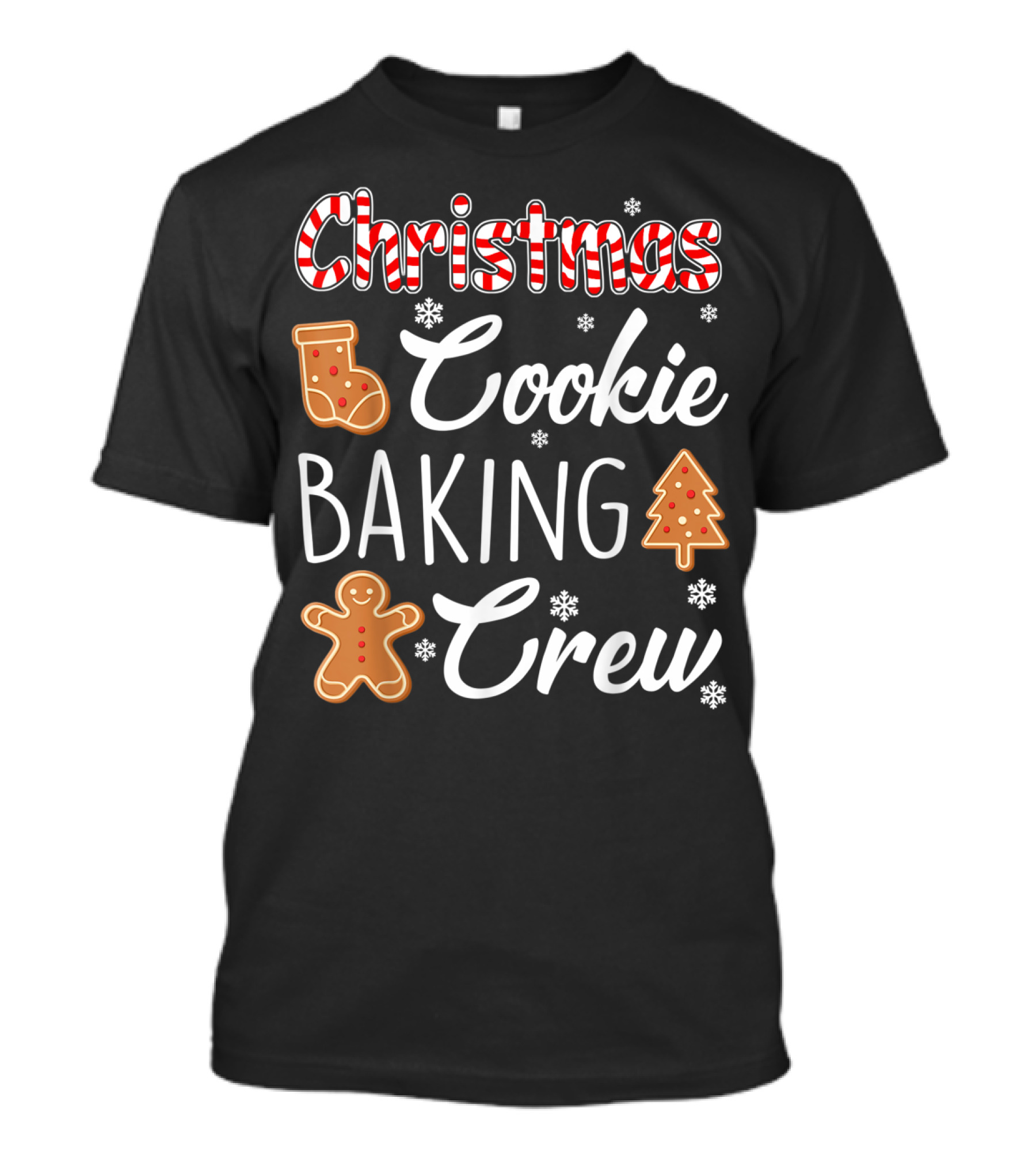Christmas Cookie Baking Crew Funny Xmas Gingerbread And Stocking T-Shirt