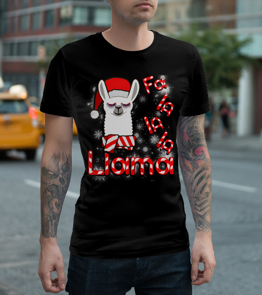 Fa La La La Llama Christmas T-Shirt