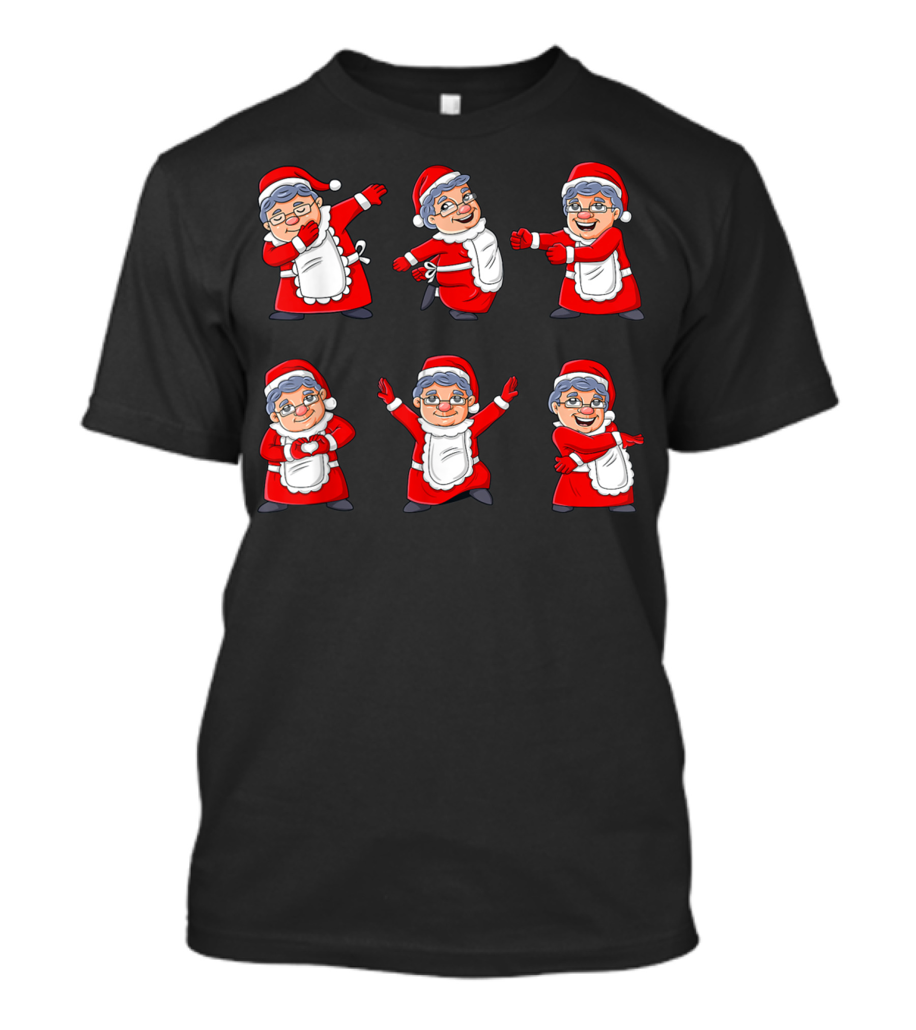 Dancing Mrs Claus Holiday Dance Challenge Fun Moves T-Shirt