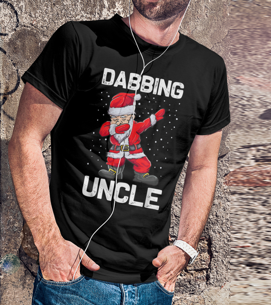 Dabbing Uncle Santa Claus Christmas Humor T-Shirt