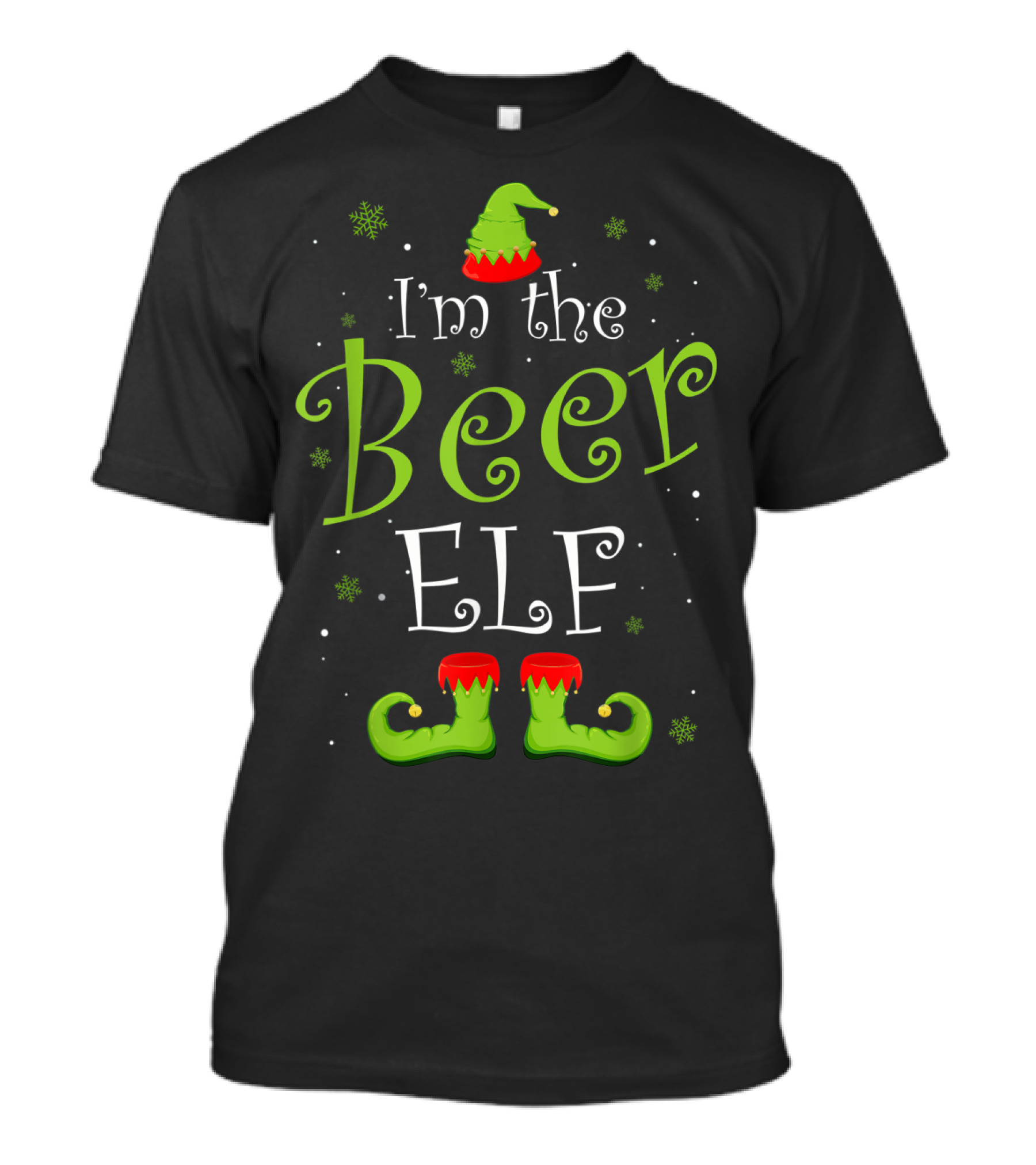 I'm The Beer Elf Christmas Hat And Shoes Holiday Group Matching T-Shirt