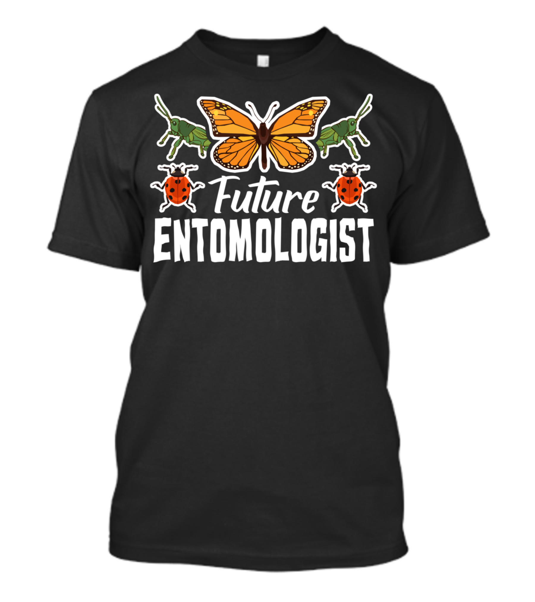 Future Entomologist Bug Lover Monarch Grasshopper Ladybug T-Shirt