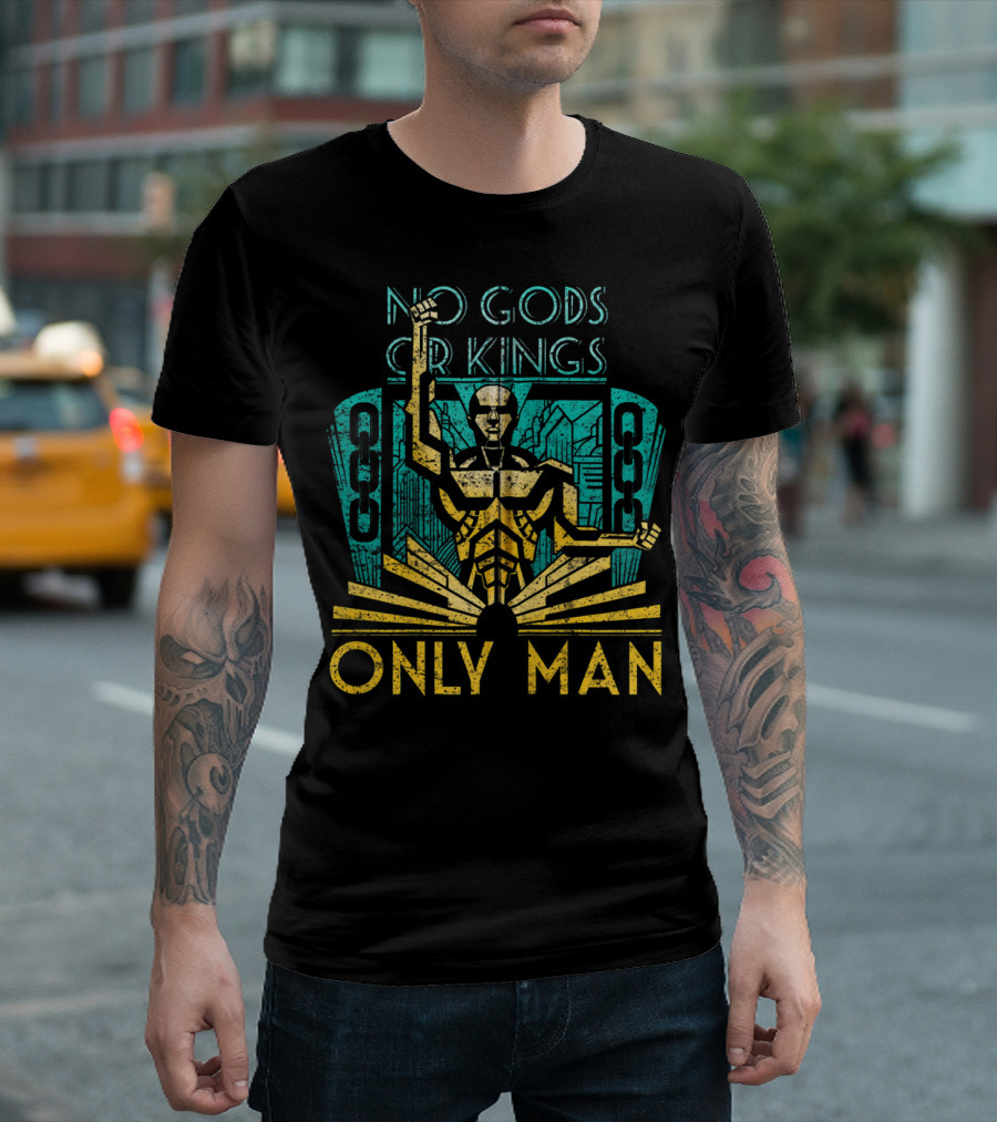 No Gods or Kings Only Man Objectivist Atheist Libertarian T-Shirt