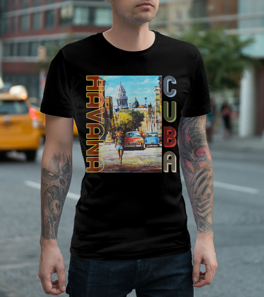 HAVANA CUBA VINTAGE STREET ART SCENE T-Shirt