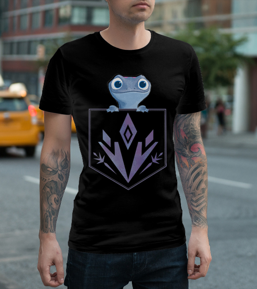 Disney Frozen 2 Bruni Salamander in Front Pocket with Forest Emblem T-Shirt