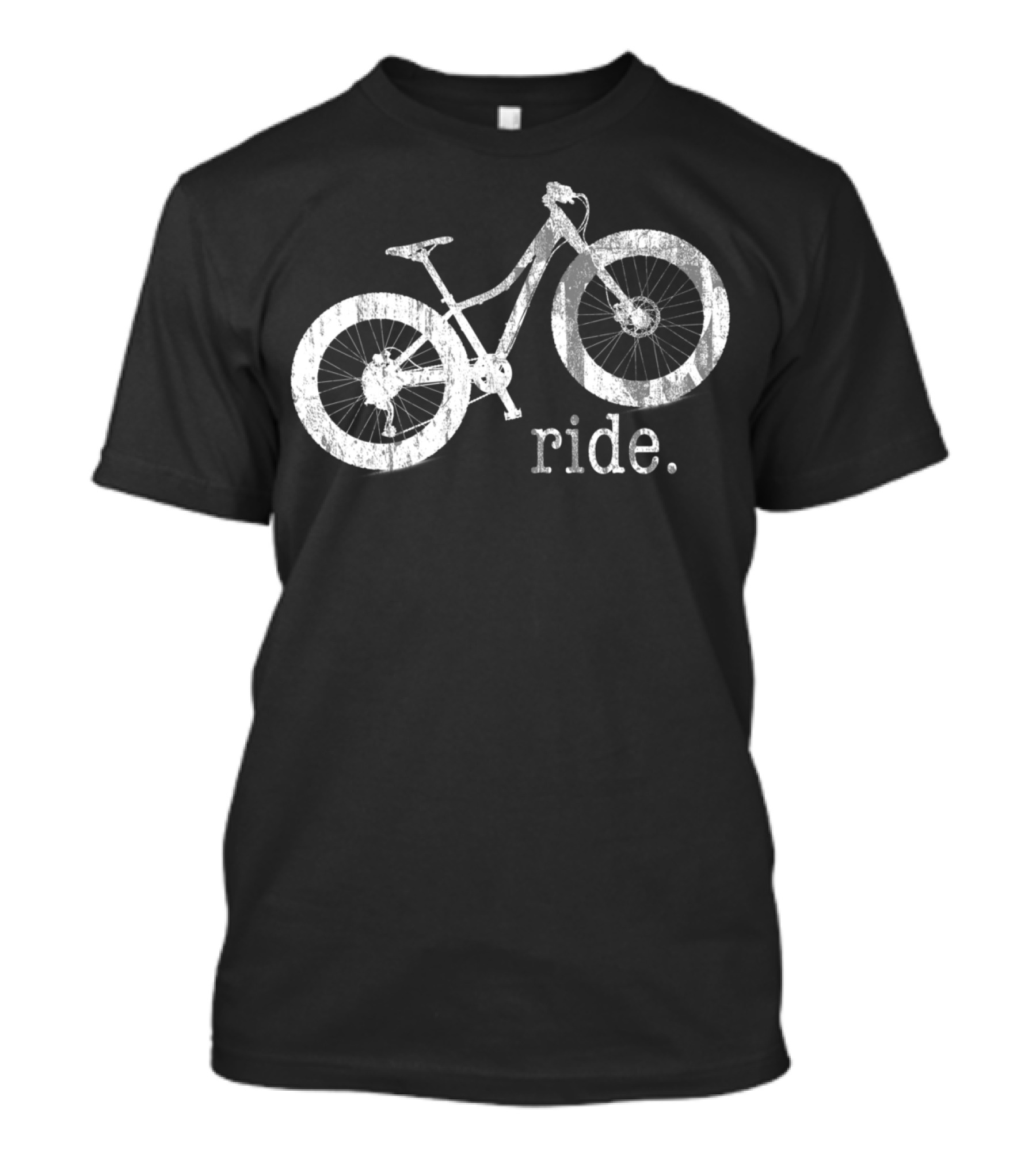 Distressed Fat Bike Ride For Fat Tire Bike Fans T-Shirt