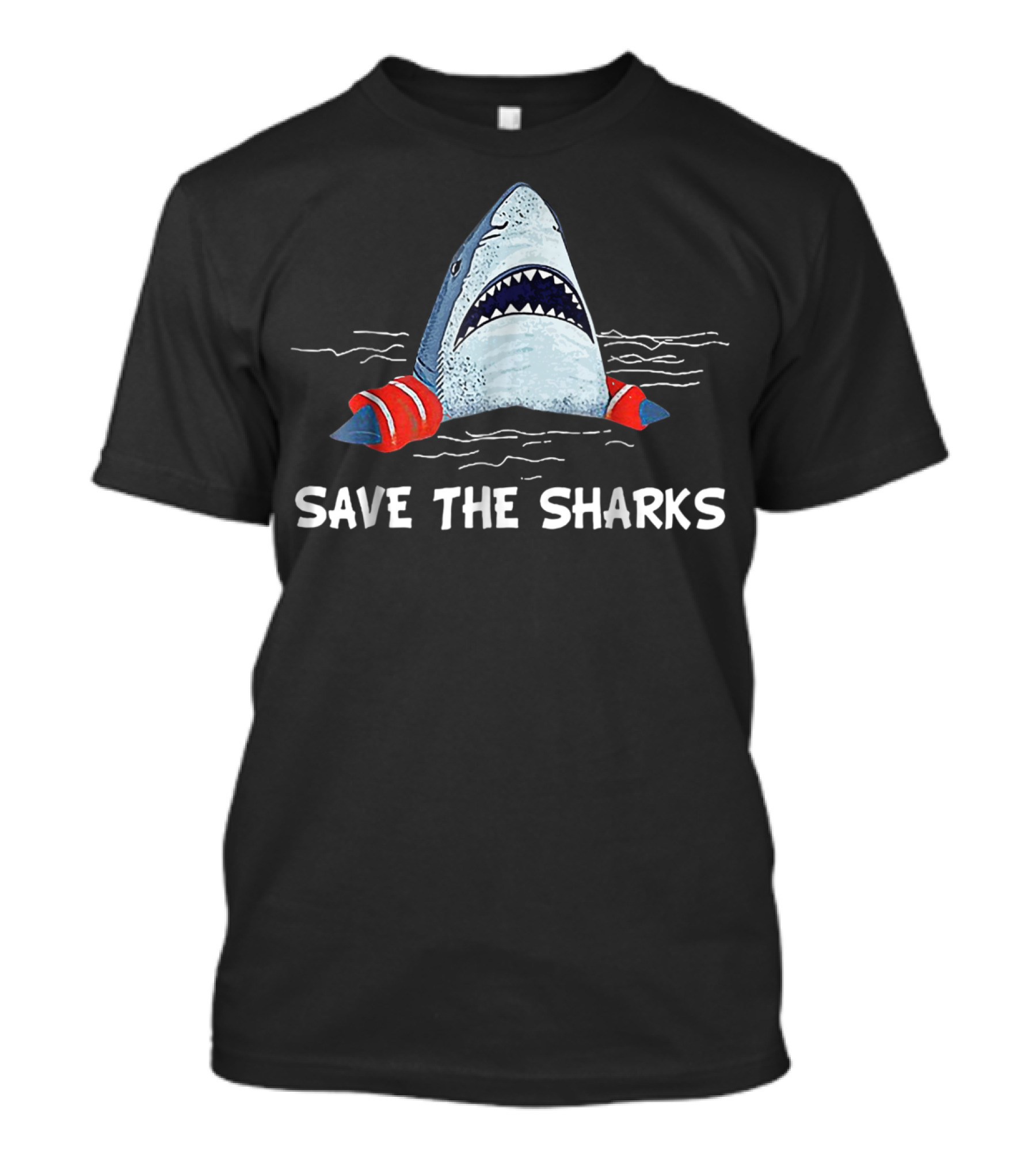 Save The Sharks Shark With Floaties T-Shirt