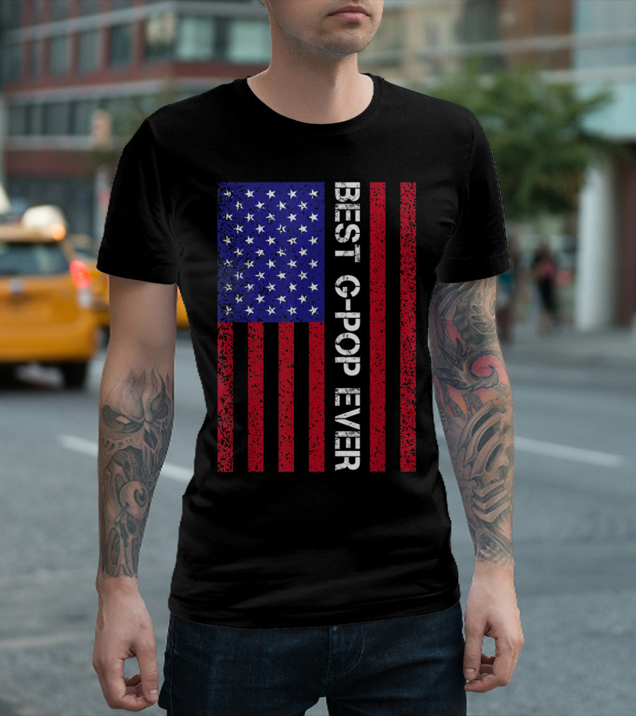 Best G-Pop Ever American Flag Father's Day T-Shirt