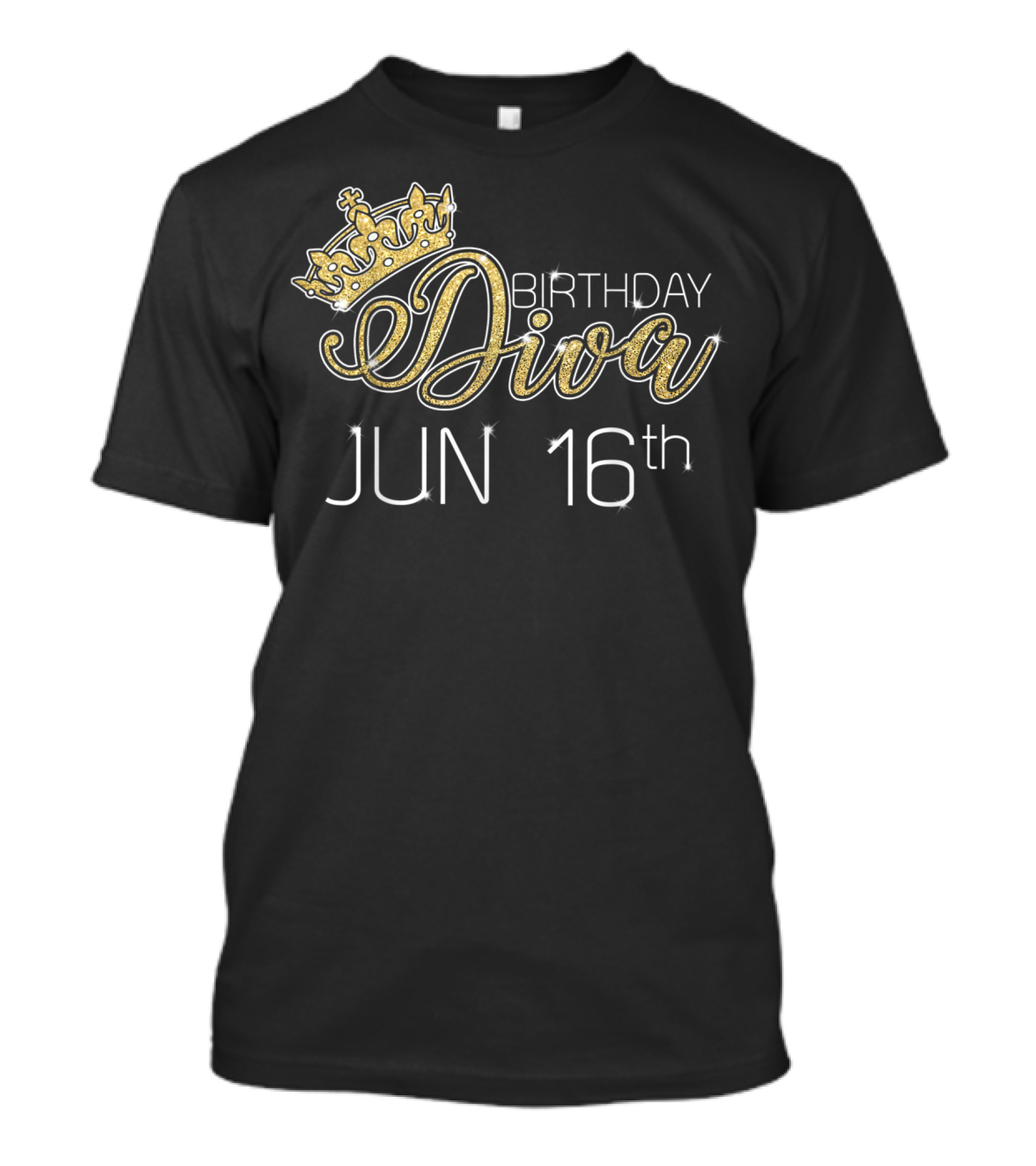 Birthday Diva Jun 16Th Crown T-Shirt