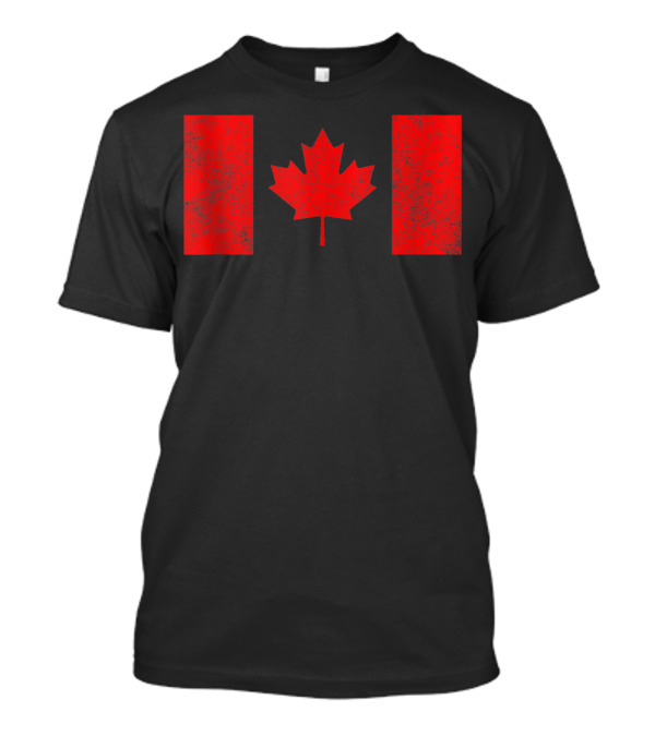 Canada National Flag Distressed Maple Leaf T-Shirt
