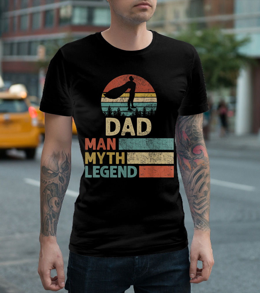 Dad Man Myth Legend Vintage Retro T-Shirt