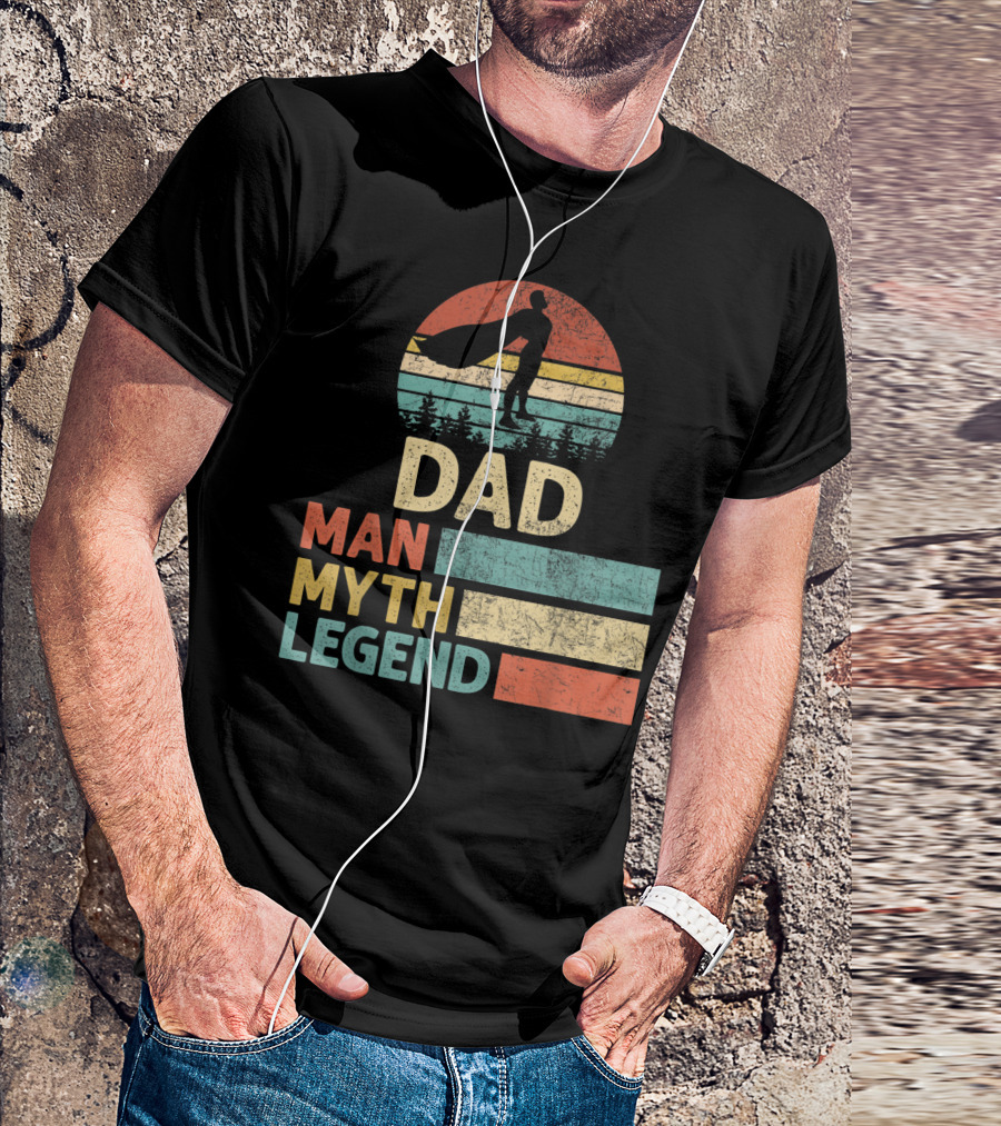 Dad Man Myth Legend Vintage Retro T-Shirt