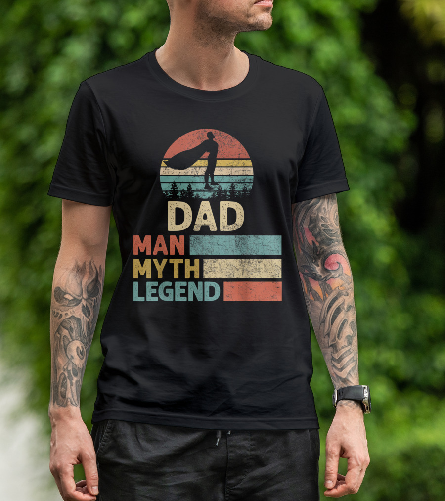 Dad Man Myth Legend Vintage Retro T-Shirt