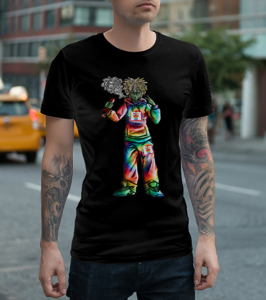 Flavor Farms Clothing Thsi Tie Dye Alien Graffiti T-Shirt