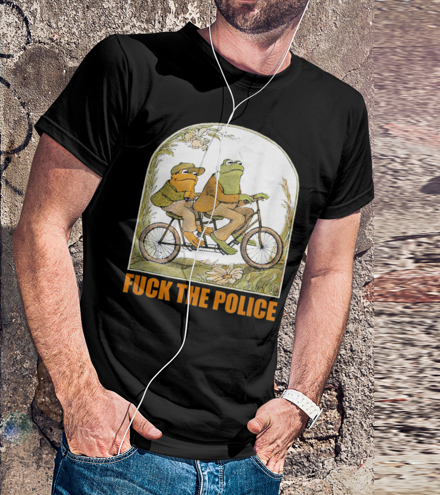 Funnyfrog And Toad Fck The Police Tandem Bicycle Adventure T-Shirt