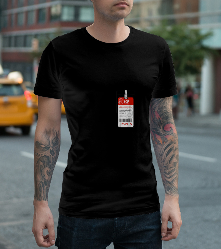 SCP Foundation Site Director Identification Card Badge Level 5 Class A Security Clearance T-Shirt