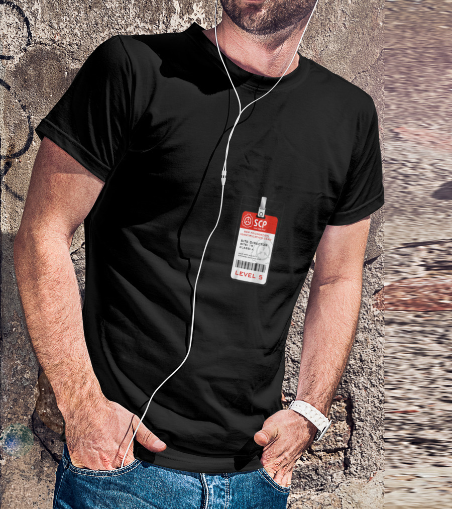 SCP Foundation Site Director Identification Card Badge Level 5 Class A Security Clearance T-Shirt