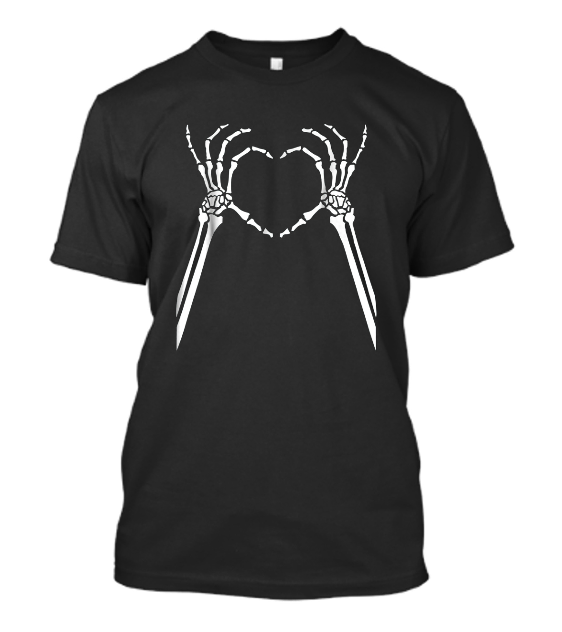 Skeleton Heart Hands Cute Halloween Party T-Shirt