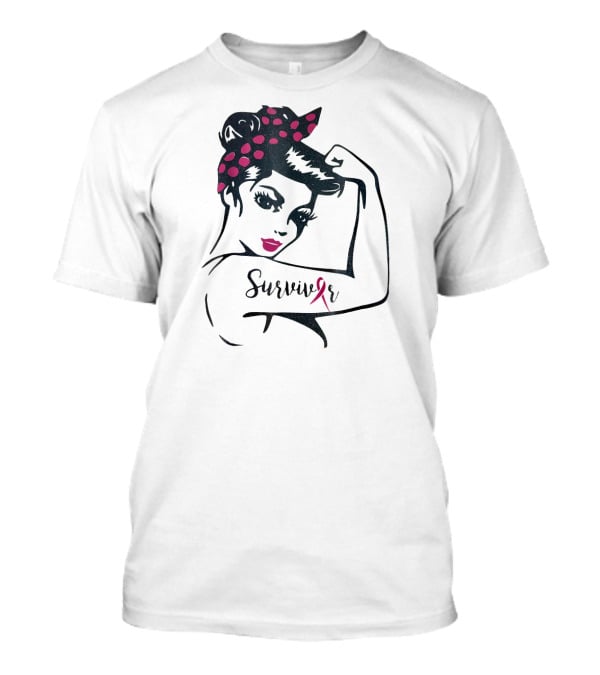 Rosie The Riveter Breast Cancer Survivor We Can Cure It Survivor T-Shirt