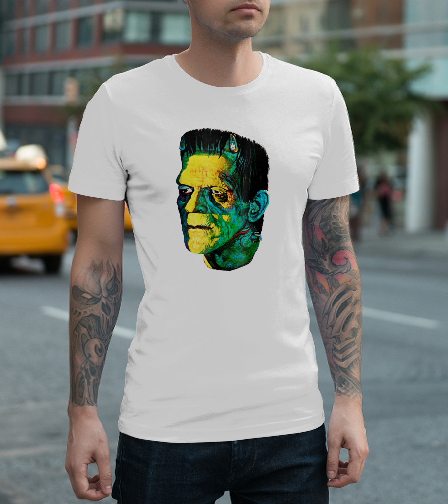 Karloff Frankenstein Monster Horror Movie Fan Iconic Colorful T-Shirt