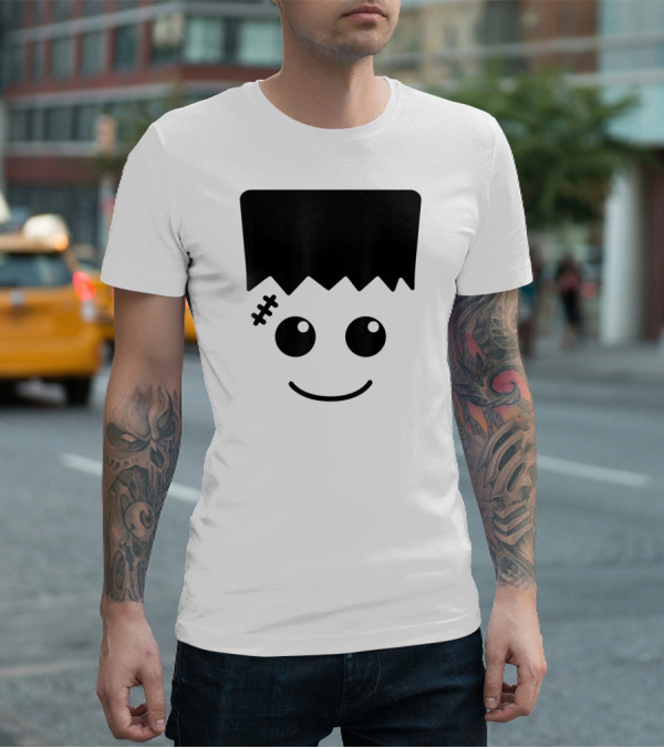 Frankenstein Cute Face Halloween Monster Fun T-Shirt