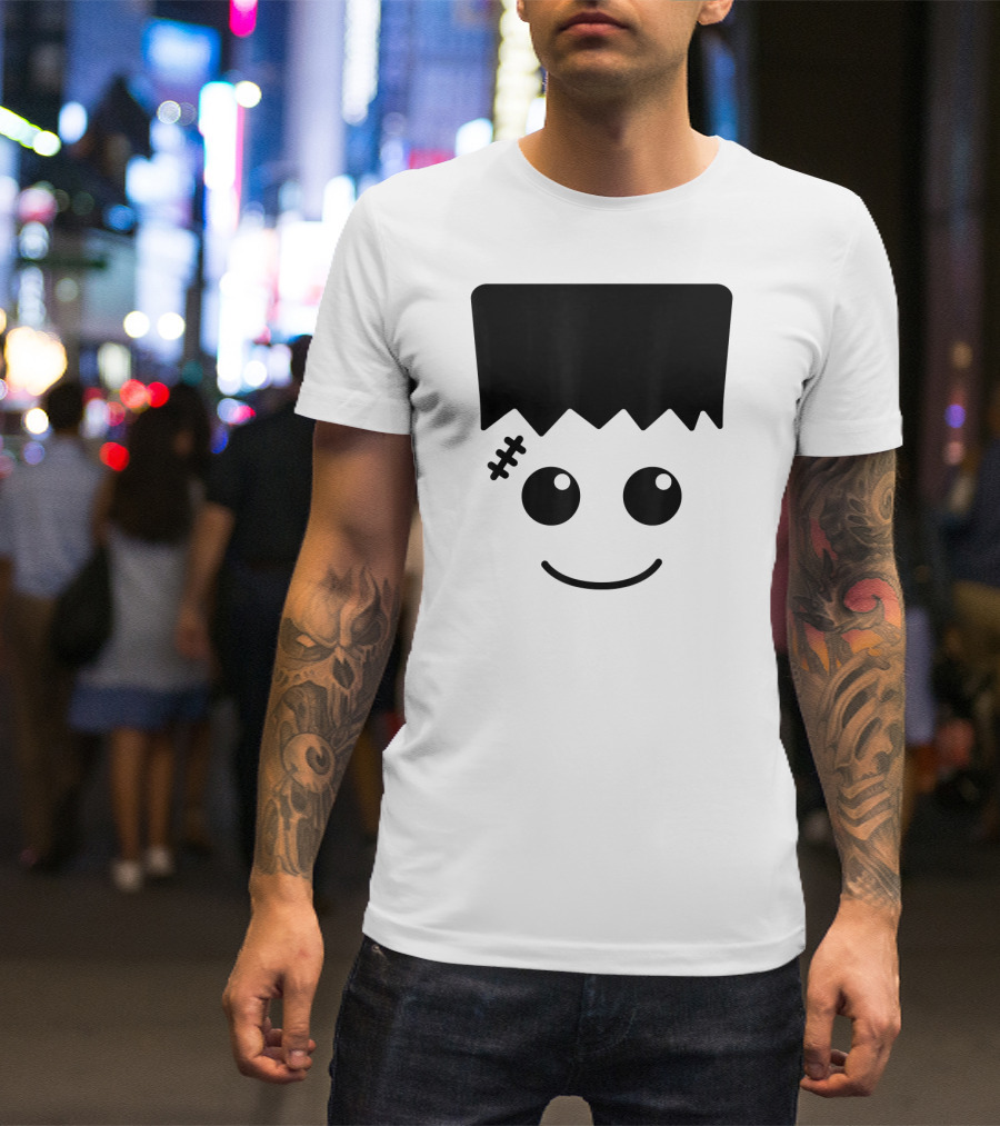 Frankenstein Cute Face Halloween Monster Fun T-Shirt