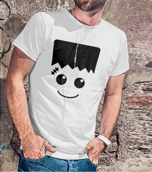 Frankenstein Cute Face Halloween Monster Fun T-Shirt