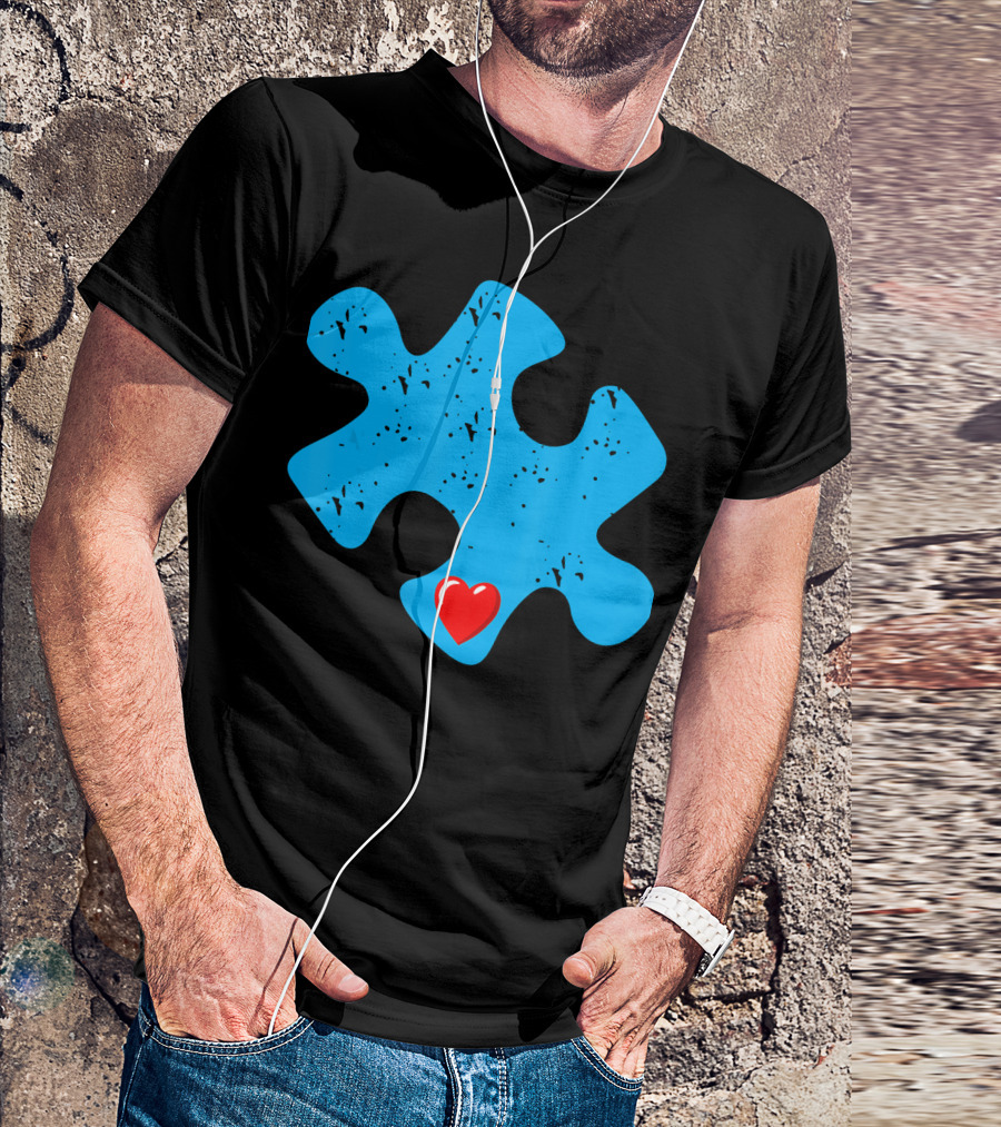 Cute Colorful Autism Love Puzzle Piece T-Shirt