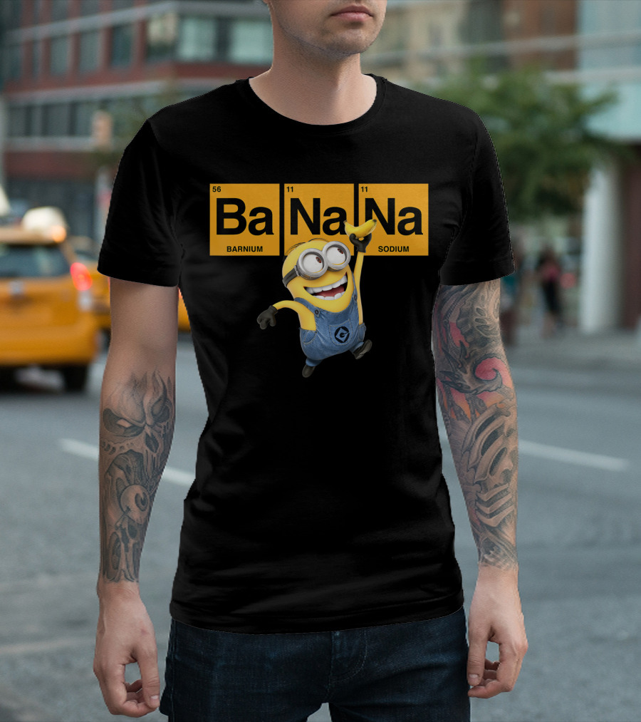 Despicable Me Minions Ba Na Na Elemental Square Happy T-Shirt