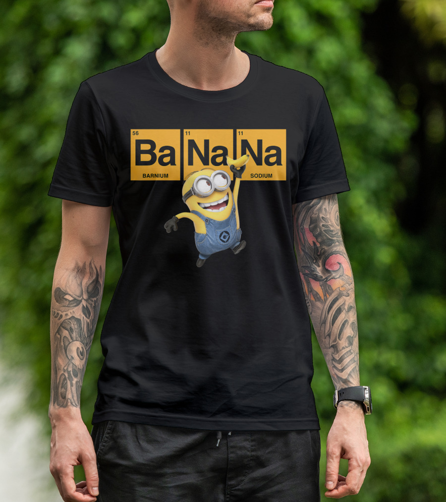 Despicable Me Minions Ba Na Na Elemental Square Happy T-Shirt