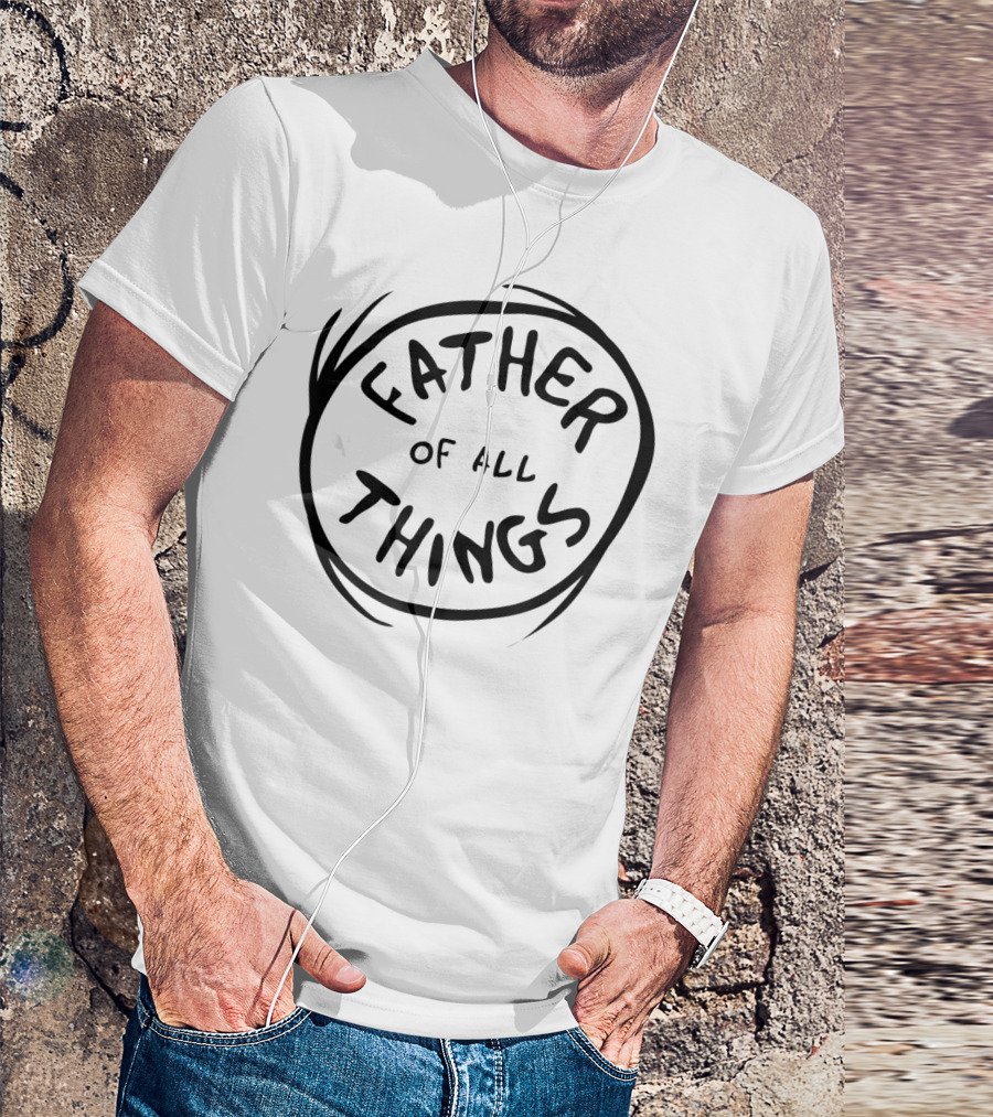 Dr. Seuss Father Of All Things Emblem Typography Circle T-Shirt