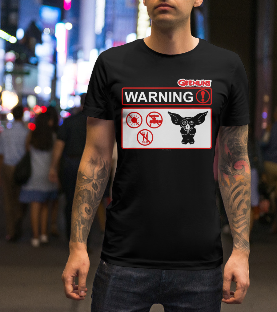 Gremlins Warning Sign Icons Gizmo T-Shirt