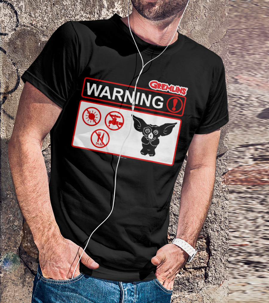 Gremlins Warning Sign Icons Gizmo T-Shirt