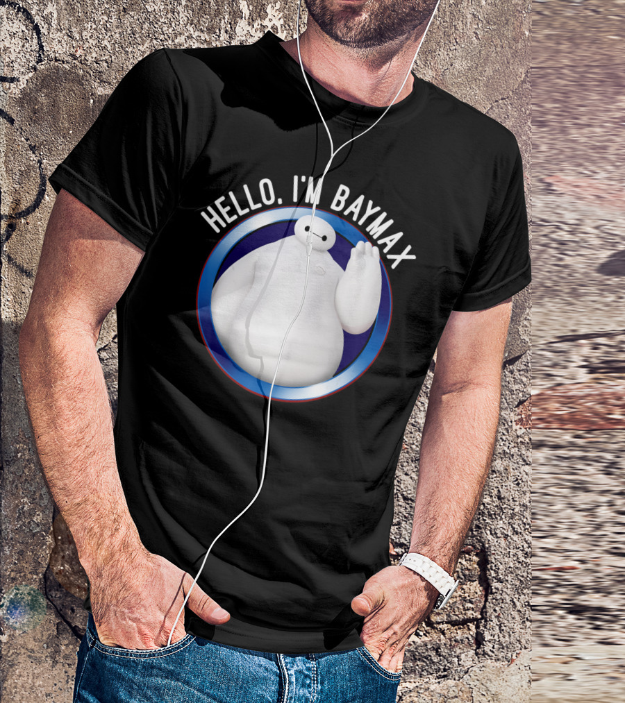 Hello I'm Baymax Disney Big Hero 6 Wave Circle T-Shirt