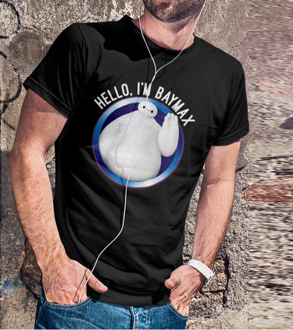 Hello I'm Baymax Disney Big Hero 6 Wave Circle T-Shirt